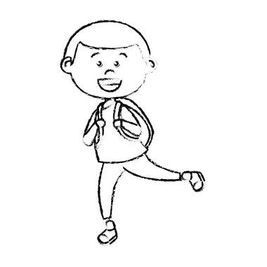 sevimli küçük çocuk karakter