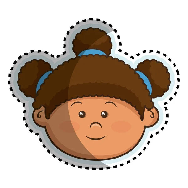 Lindo personaje de niña — Vector de stock