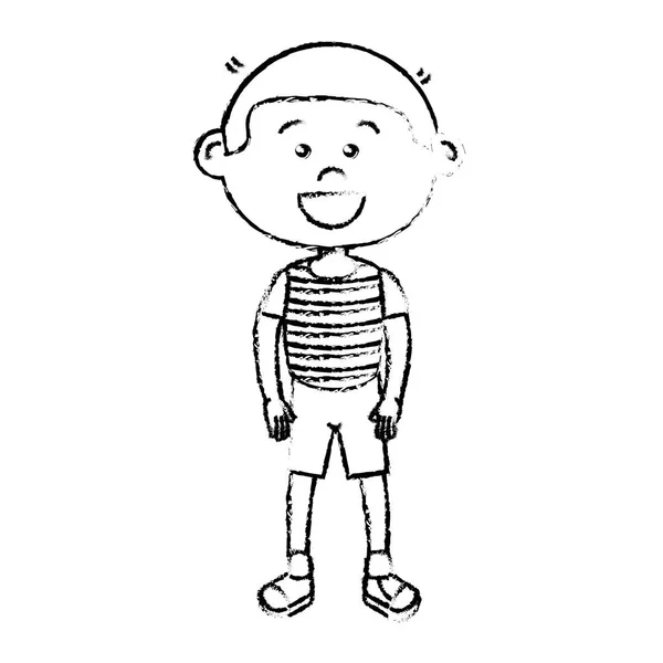 Lindo niño pequeño personaje — Archivo Imágenes Vectoriales