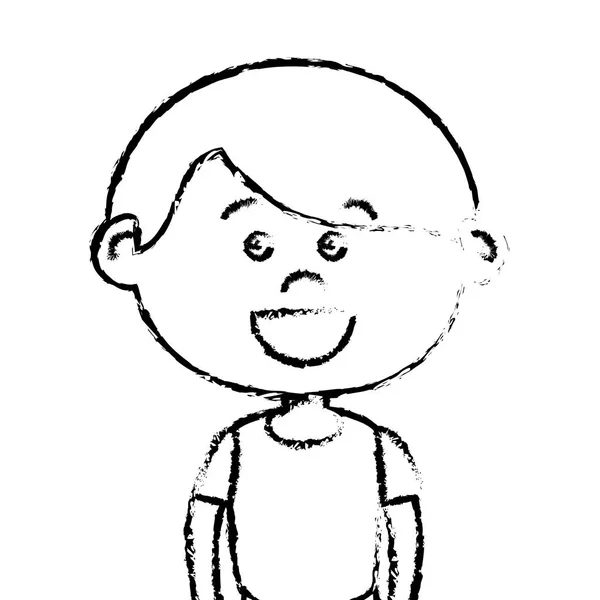可爱的小男孩角色 — 图库矢量图片