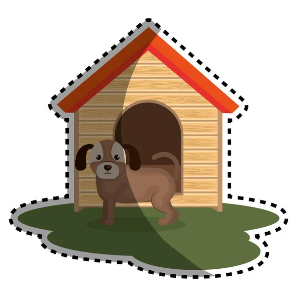 Carino cane pet icona — Vettoriale Stock