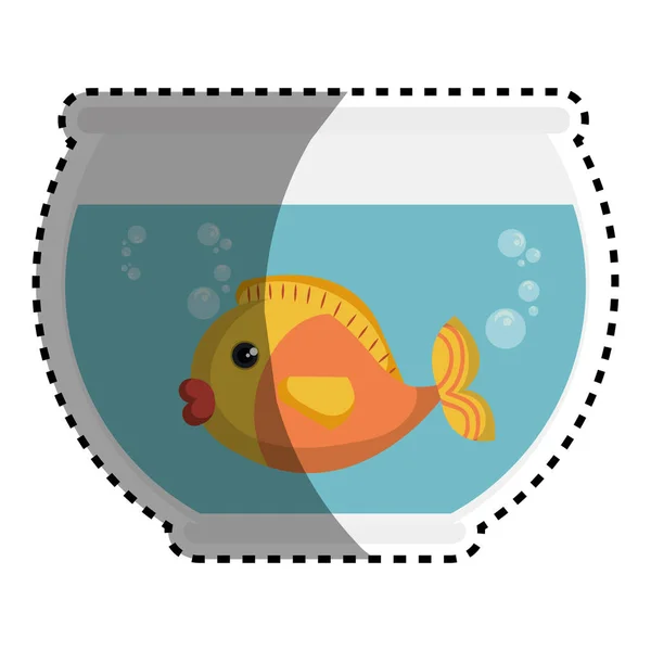 Akvaryum pet balık — Stok Vektör