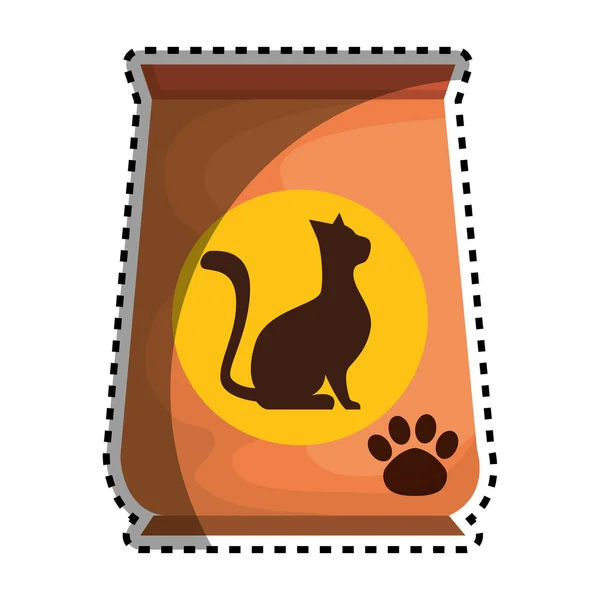 ไอคอนถุงอาหารแมว — ภาพเวกเตอร์สต็อก