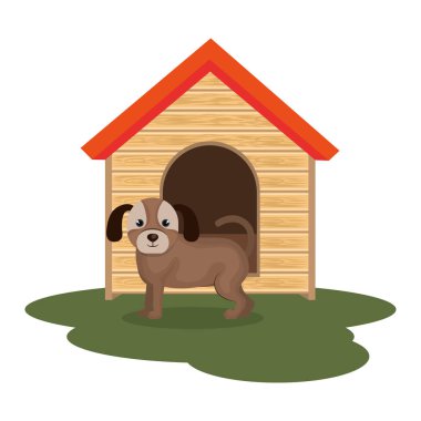 sevimli köpek evde beslenen hayvan simgesi