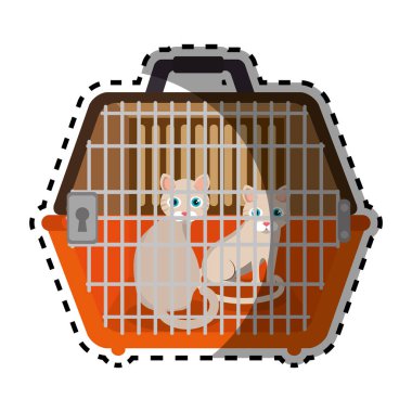 sevimli kedicik maskot simgesi