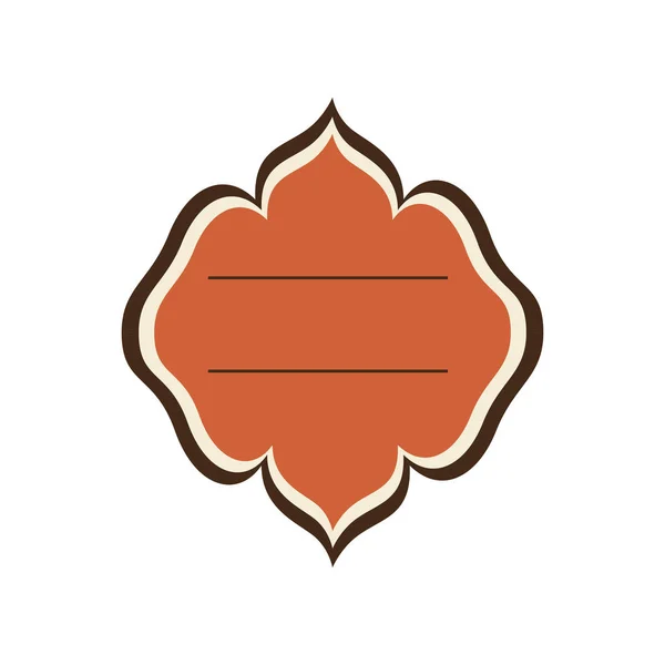 Icono del emblema del marco elegante — Vector de stock