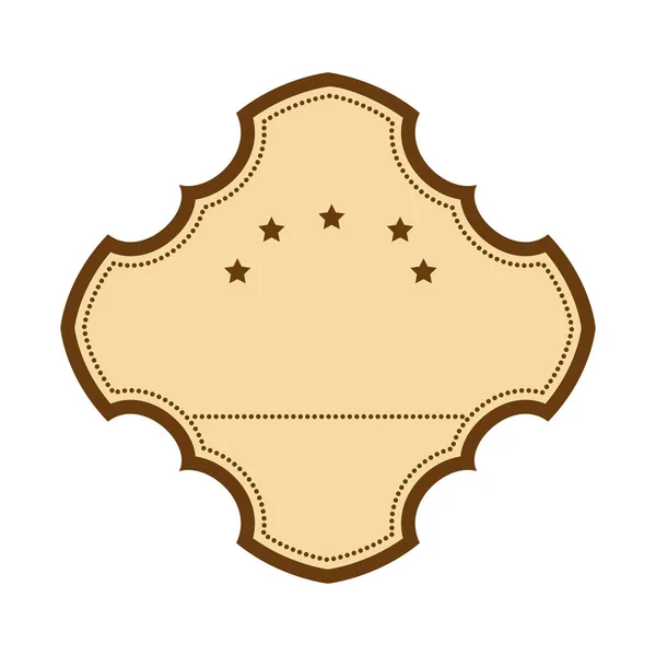 Elegant frame emblem icon — Stock Vector