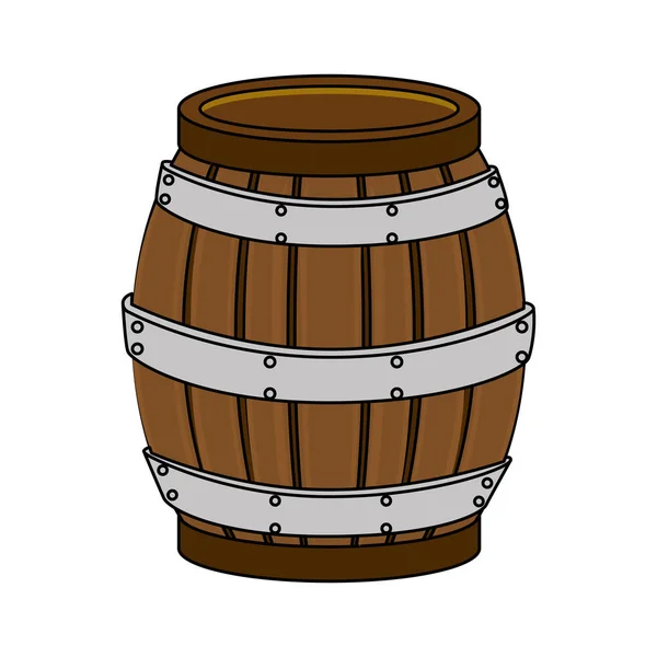 Vino barril aislado icono — Vector de stock