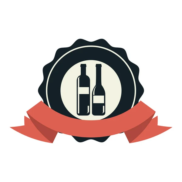 Wine bottle isolated icon — Stock Vector