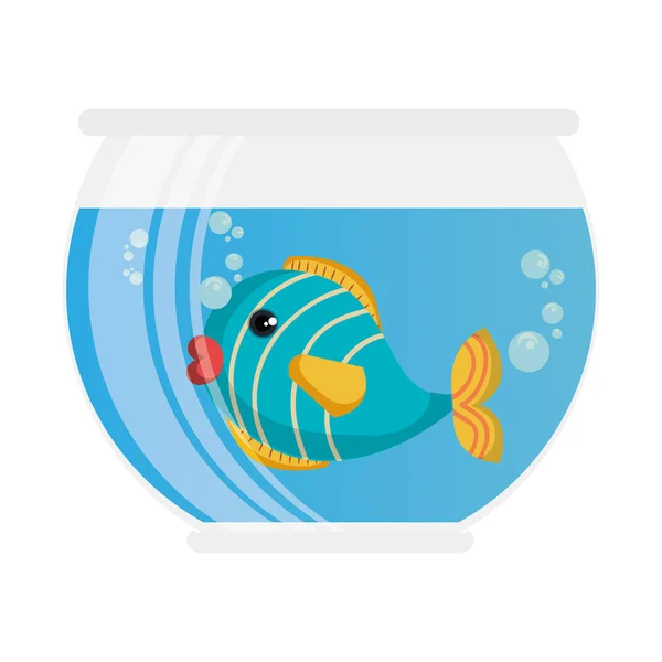Fiskar i akvarium pet — Stock vektor