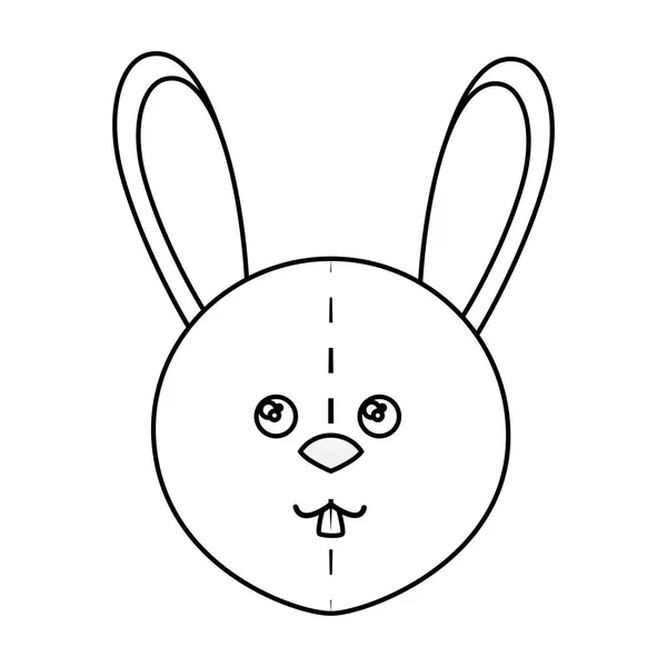 Mignonne poupée peluche lapin — Image vectorielle