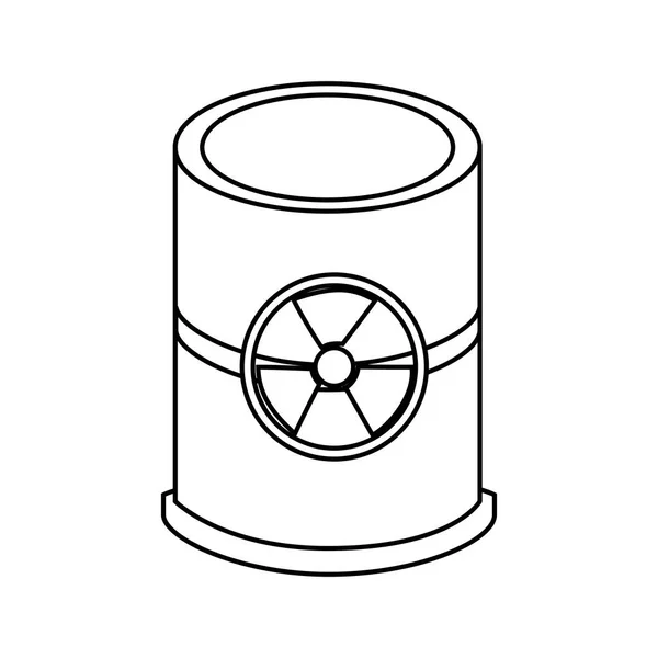 Icône isolée baril nucléaire — Image vectorielle