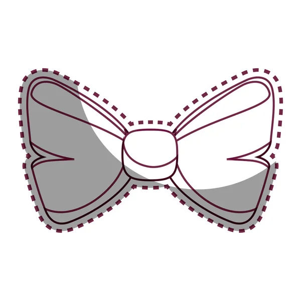 Nastro papillon icona isolata — Vettoriale Stock