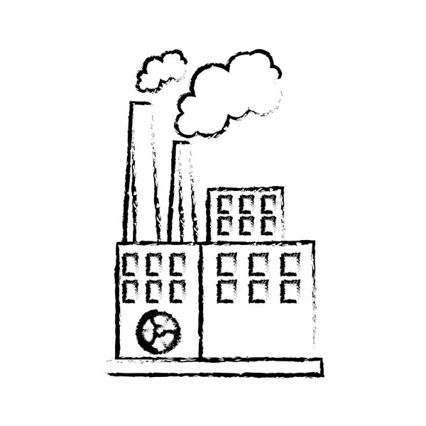 Fabryka roślin ikona na białym tle — Wektor stockowy