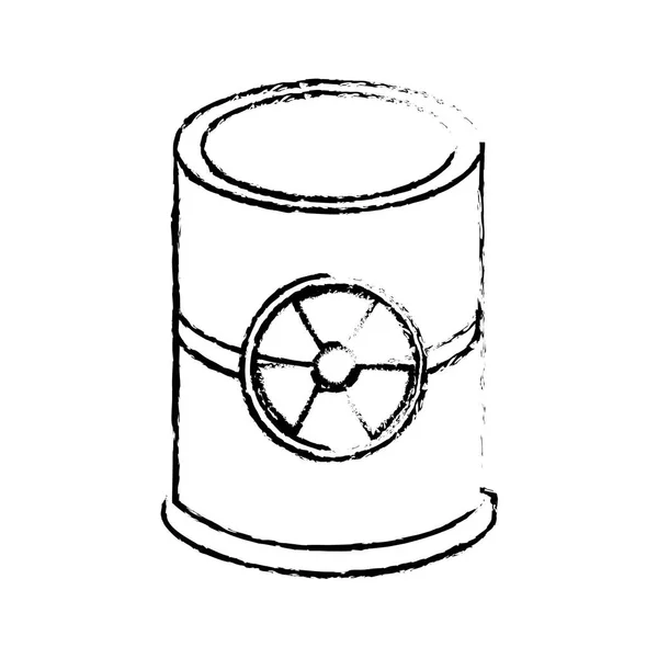 Icône isolée baril nucléaire — Image vectorielle