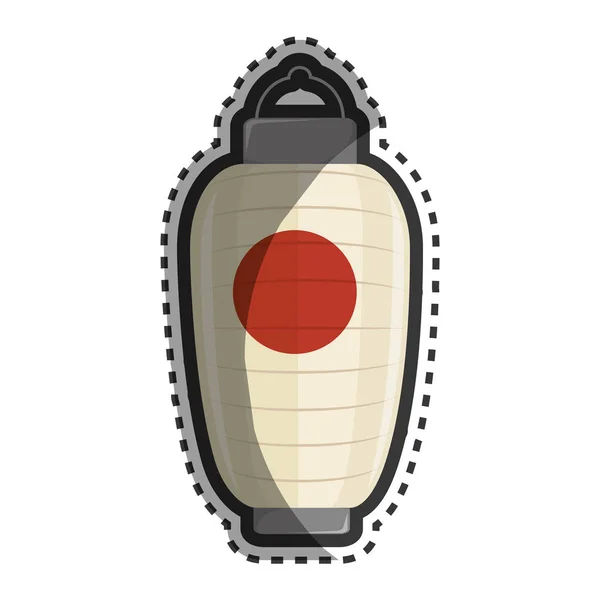 Lantern japanese culture isolated icon — Stock Vector