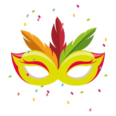 Karnaval maskesi izole simgesi