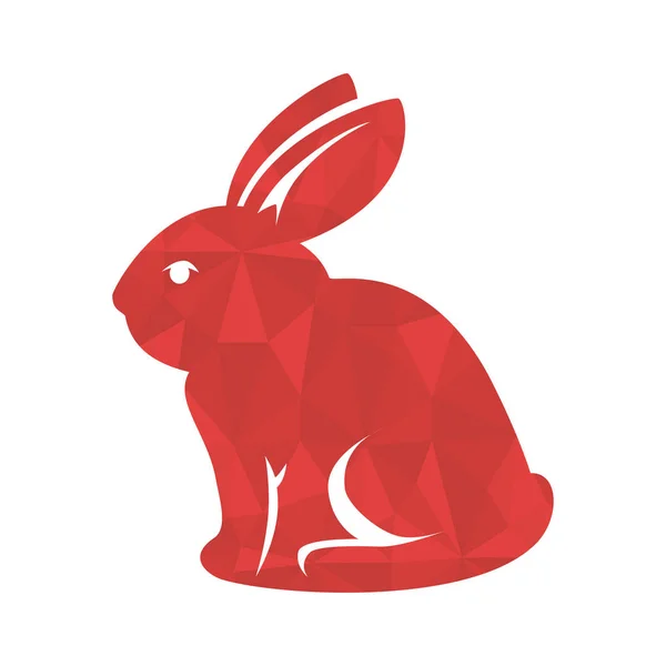Cute rabbit happy easter — Stock Vector