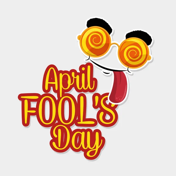 April fools day celebration card — Stock Vector