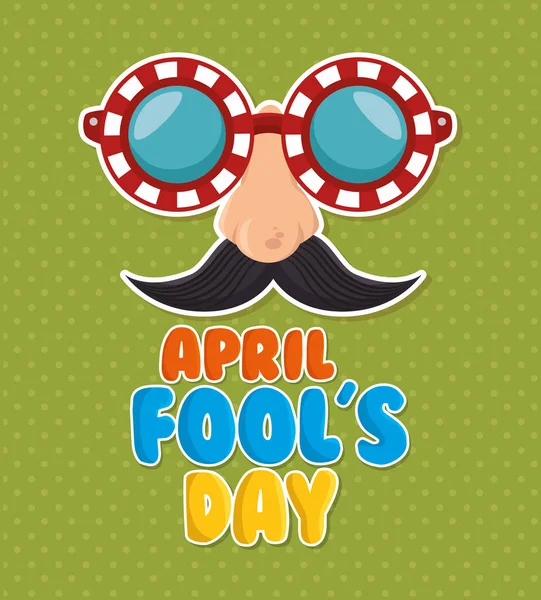 April fools day viering kaart — Stockvector