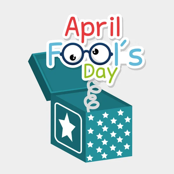 Abril tolos dia cartão de celebração — Vetor de Stock