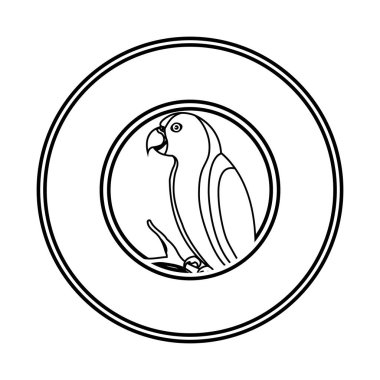 sevimli papağan maskot simgesi