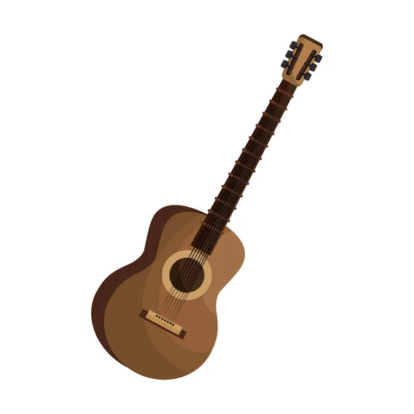 Guitar instrument isolated icon — Stock Vector