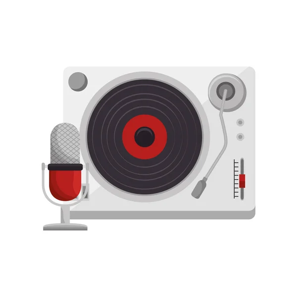 Player lp vieille musique — Image vectorielle