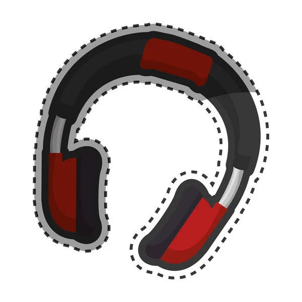 耳机音乐设备图标 — 图库矢量图片