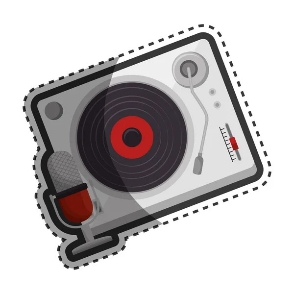 Player lp old music — Stock Vector