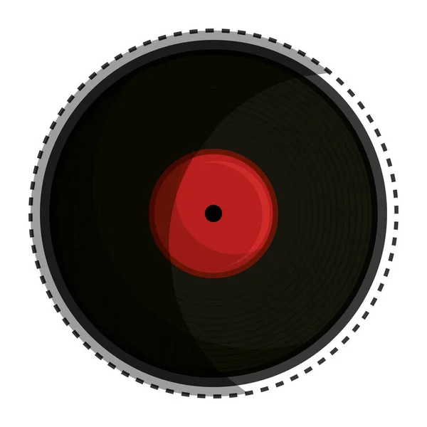 Ícone de disco de reprodução longa — Vetor de Stock