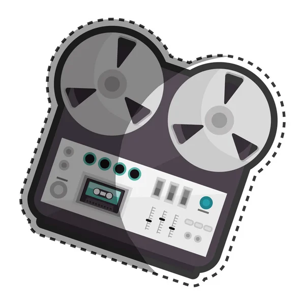 Musikaliska recorder konsolen ikonen — Stock vektor
