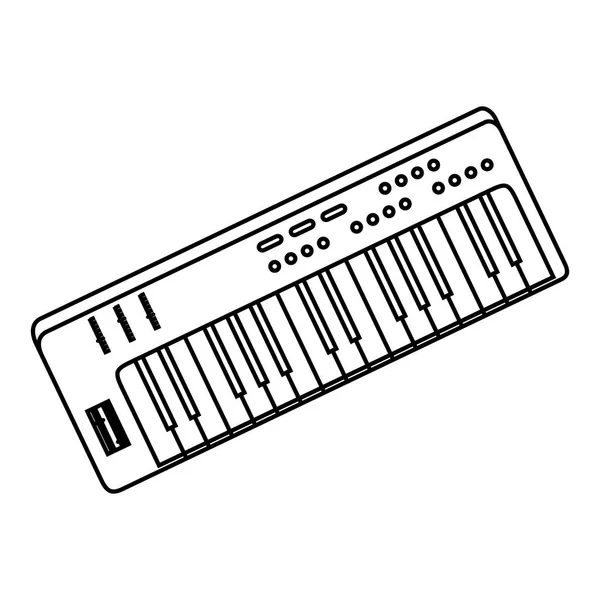Sintetizador icono de dispositivo de audio — Vector de stock