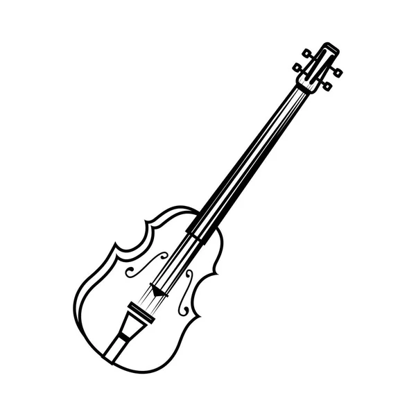 Instrumento de violonchelo aislado icono — Vector de stock