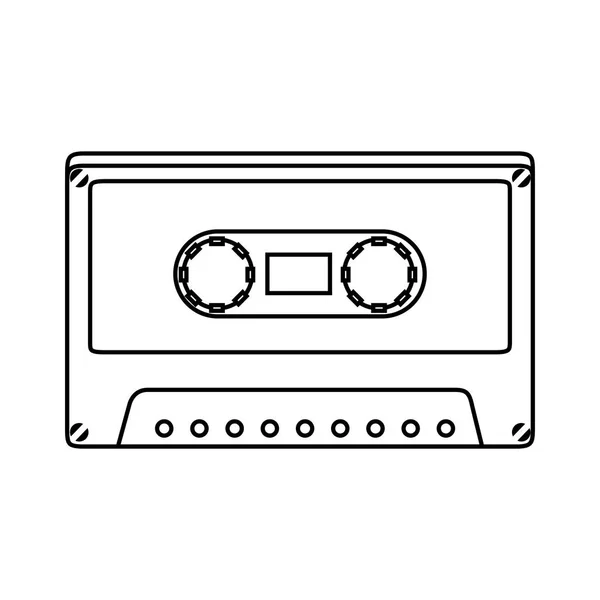 Cassete ícone de música antiga — Vetor de Stock