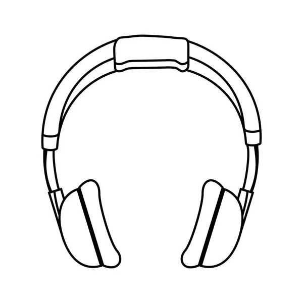 Fone de ouvido ícone dispositivo de música —  Vetores de Stock