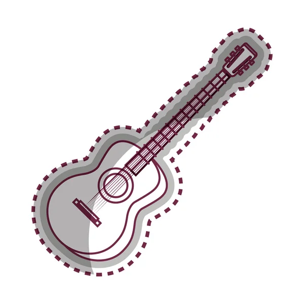 Gitaar instrument geïsoleerde pictogram — Stockvector