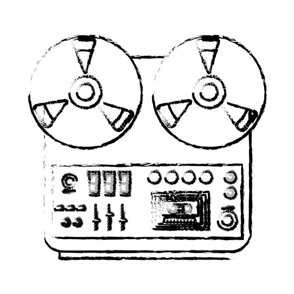 Müzikal kaydedici konsol simgesi — Stok Vektör
