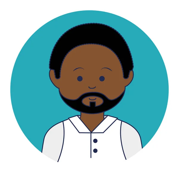 Africký muž etnika avatar postava — Stockový vektor