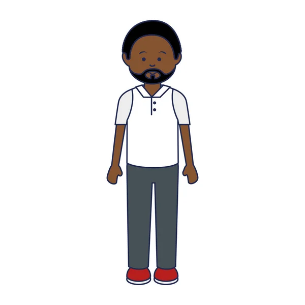 African man ethnicity avatar character — Stock Vector