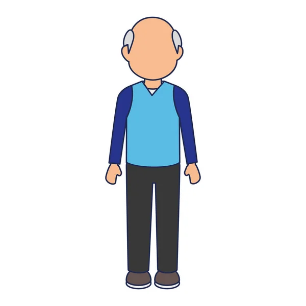 Öreg etnikai avatar karakter — Stock Vector