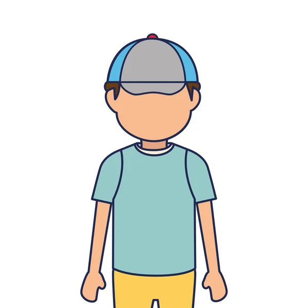 Joven hombre etnia avatar carácter — Vector de stock