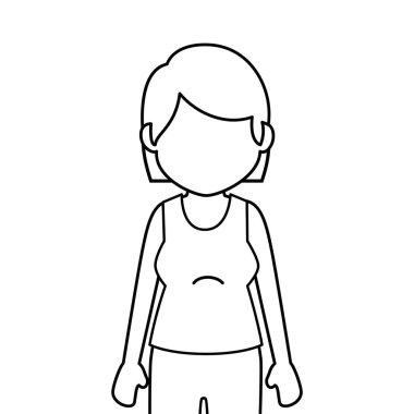 sevimli kadın elbise karakter