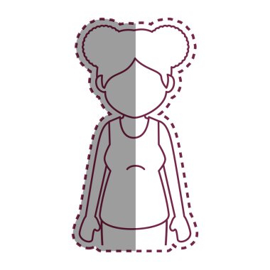 Asyalı güzel kadın elbise karakter