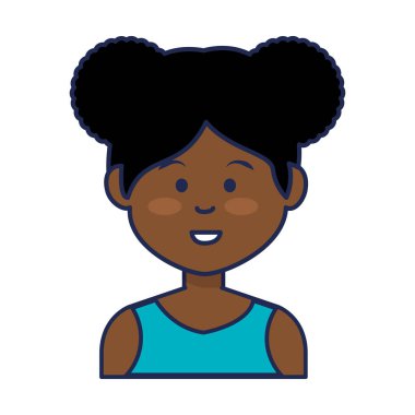 Afrikalı sevimli bayan elbise karakter