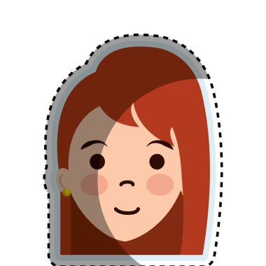 sevimli kadın avatar karakter