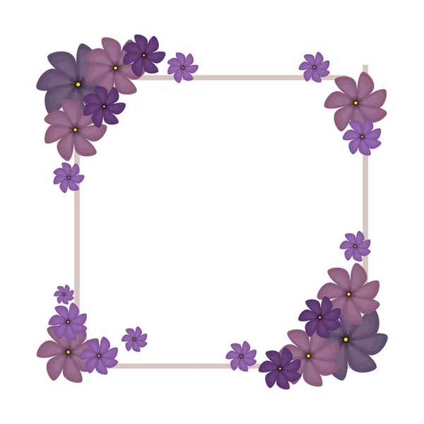 Мила квіткова рамка декоративна — стоковий вектор