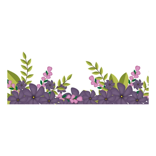かわいい花のフレームの装飾 — ストックベクタ