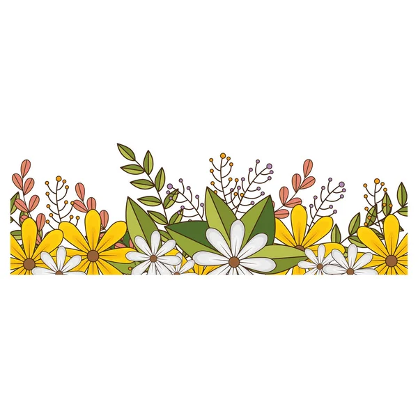 Niedlich floralen Rahmen dekorativ — Stockvektor