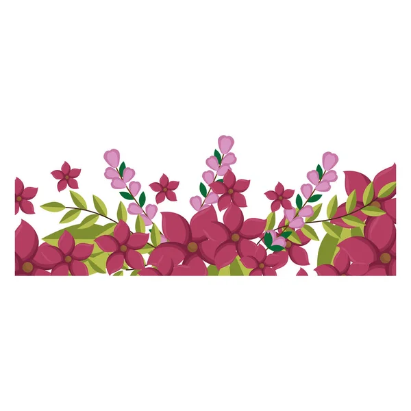 かわいい花のフレームの装飾 — ストックベクタ